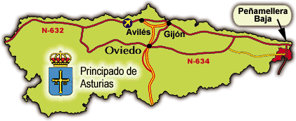 Mapa de Asturias